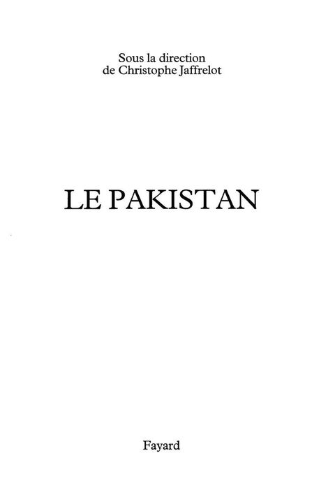 Cover image for book Le Pakistan