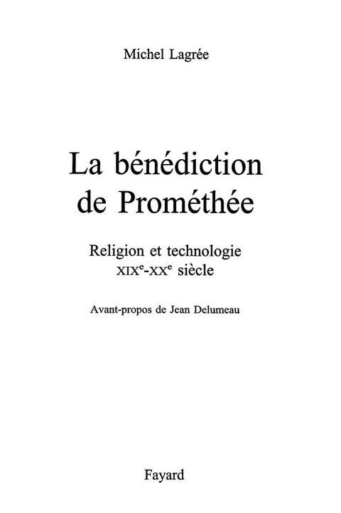 Cover image for book La bénédiction de Prométhée