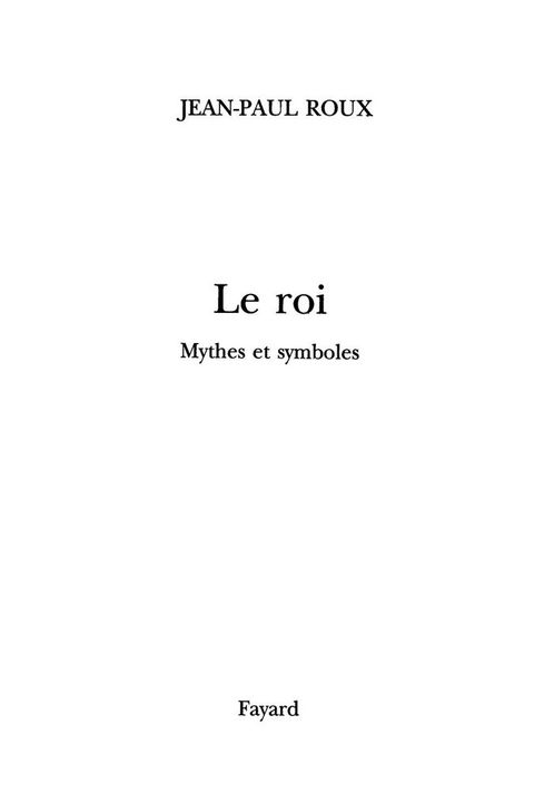 Cover image for book Le Roi
