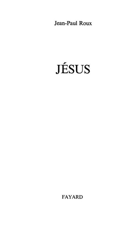 Cover image for book Jésus