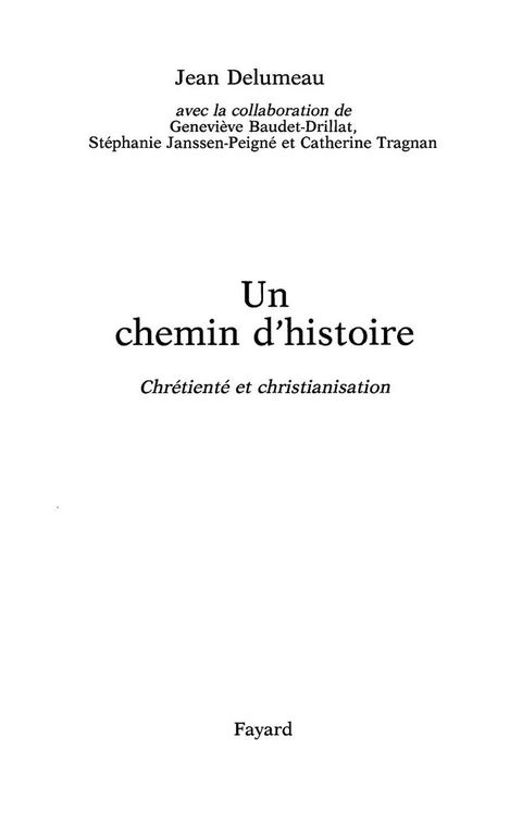 Cover image for book Un chemin d'histoire