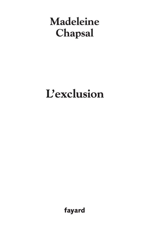 Cover image for book L'Exclusion