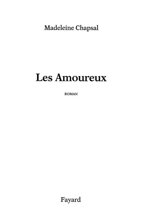 Cover image for book Les Amoureux