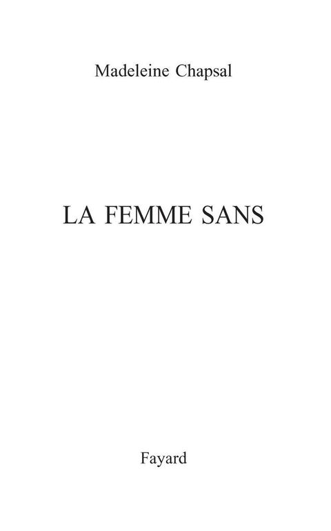 Cover image for book La Femme sans