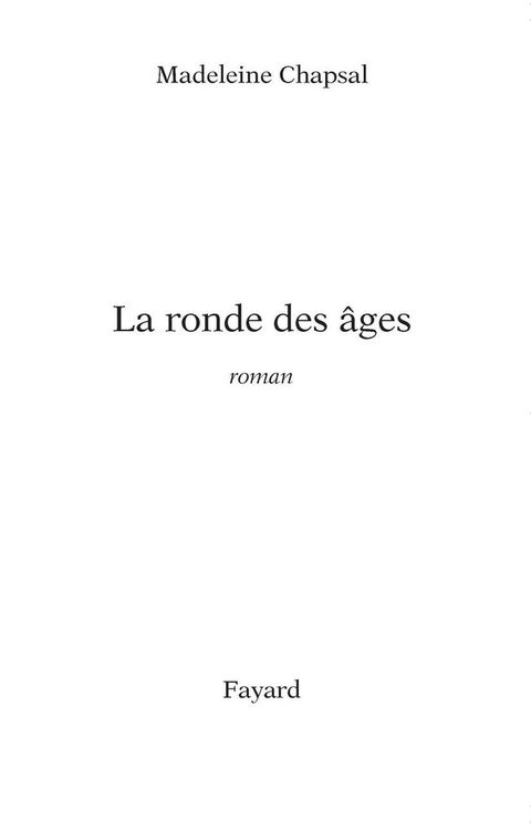 Cover image for book La Ronde des âges
