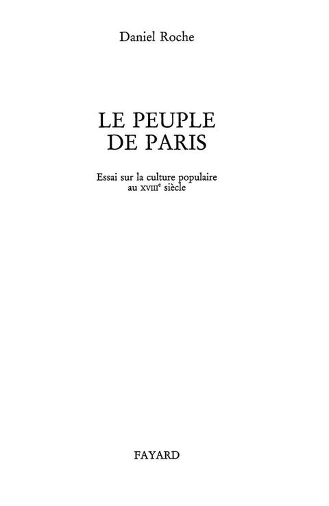 Cover image for book Le Peuple de Paris