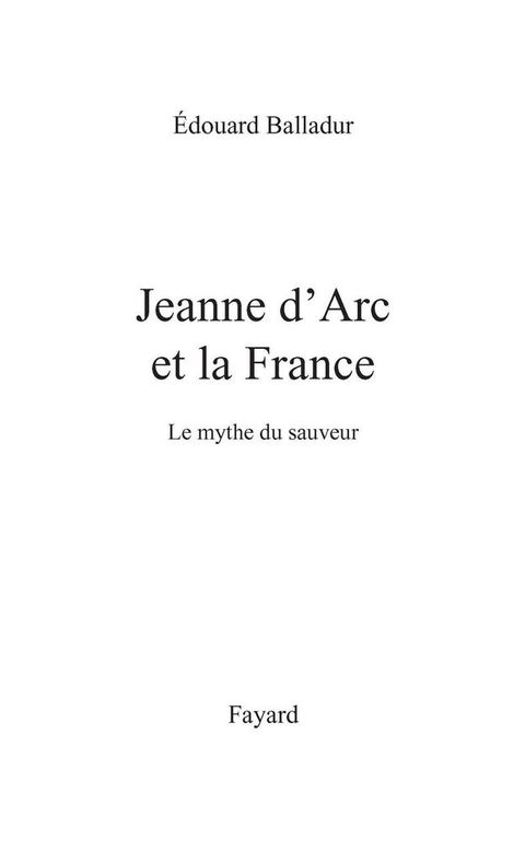 Cover image for book Jeanne d'Arc et la France