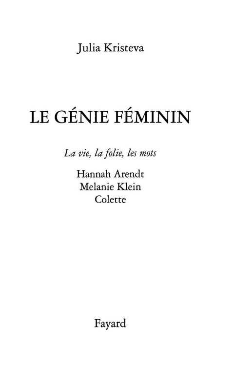 Cover image for book Le génie Féminin