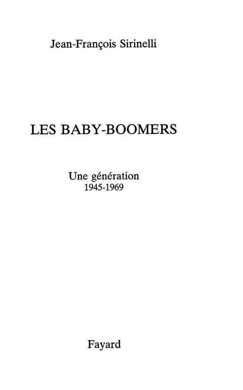 Cover image for book Les Baby-boomers
