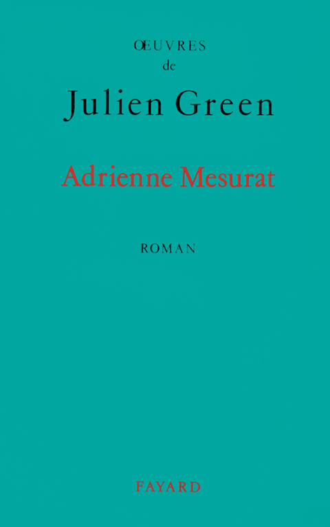 Cover image for book Adrienne Mesurat