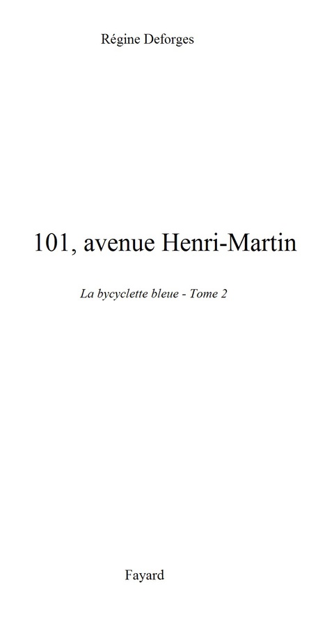 Cover image for book 101, avenue Henri-Martin
