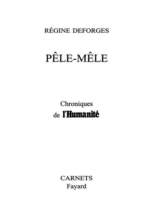 Cover image for book Pêle-Mêle
