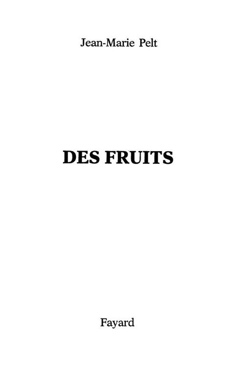 Cover image for book Des fruits