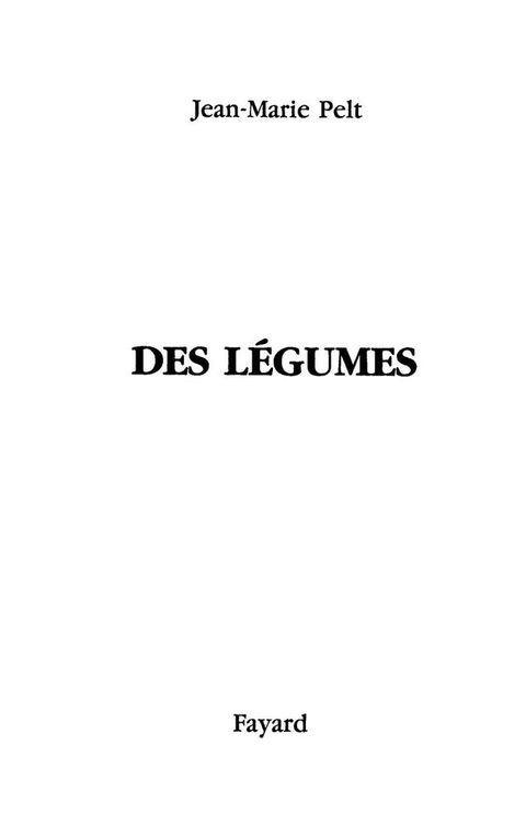 Cover image for book Des légumes