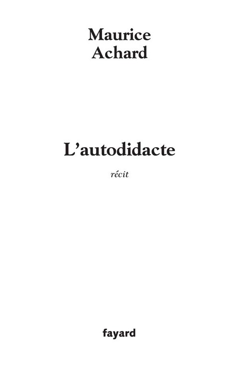 Cover image for book L'autodidacte