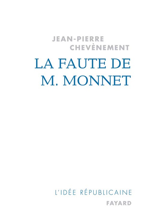 Cover image for book La Faute de M. Monnet