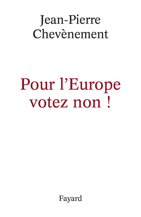 Cover image for book Pour l'Europe votez non !