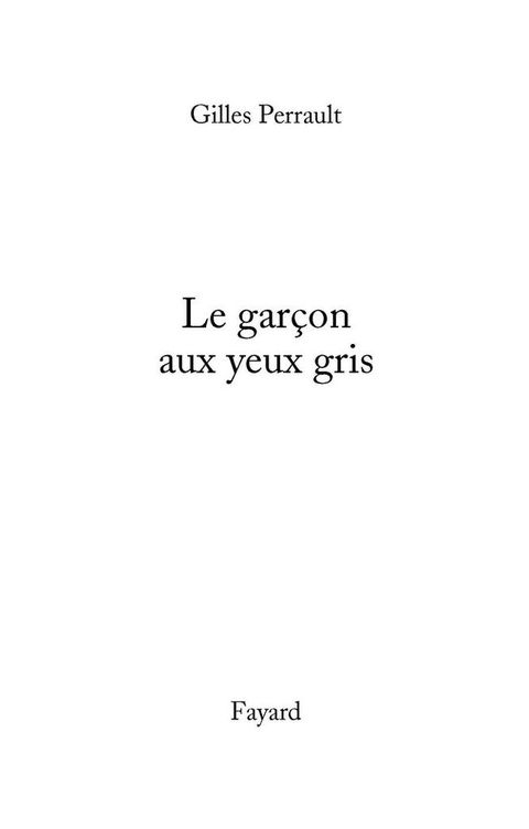 Cover image for book Le garçon aux yeux gris