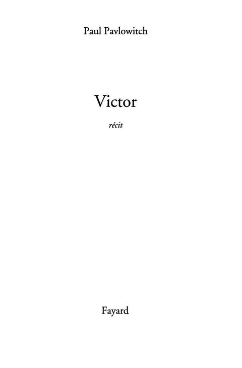 Cover image for book Victor