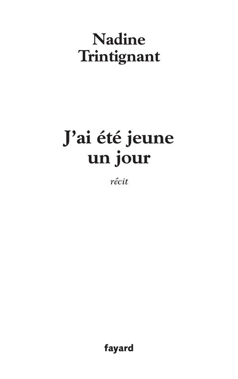 Cover image for book J'ai été jeune un jour