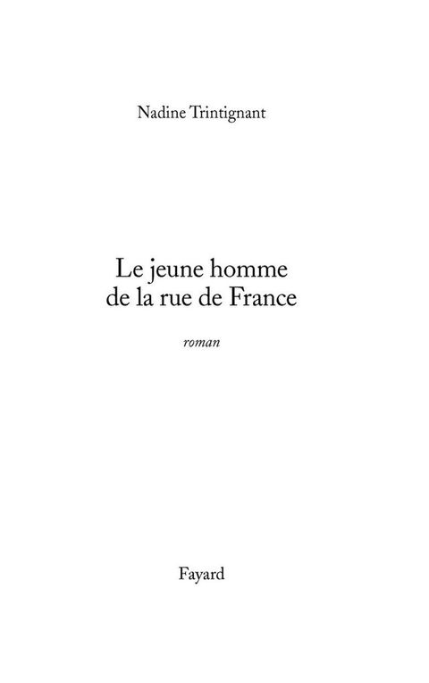 Cover image for book Le Jeune homme de la rue de France