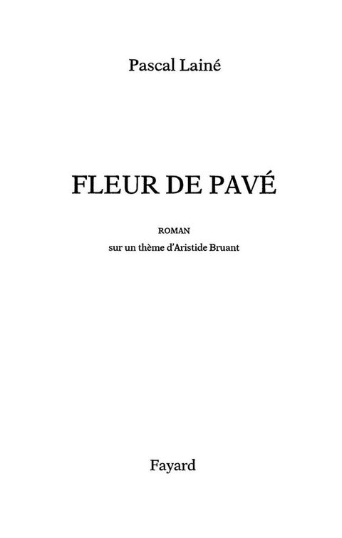 Cover image for book Fleur de pavé