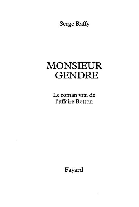 Cover image for book Monsieur Gendre