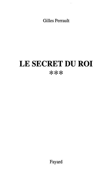 Cover image for book Le Secret du Roi