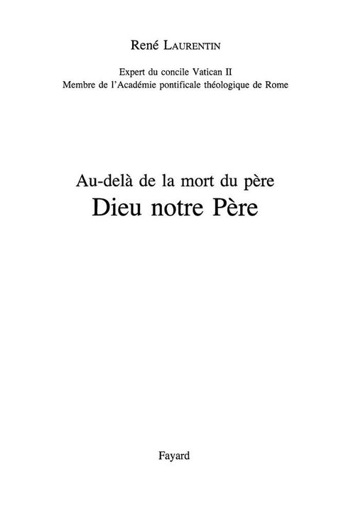 Cover image for book Dieu notre père