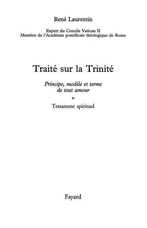 Cover image for book Traité sur la Trinité