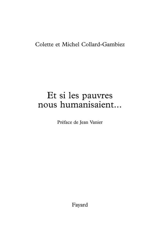 Cover image for book Et si les pauvres nous humanisaient...