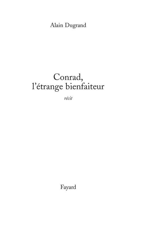 Cover image for book Conrad, l'étrange bienfaiteur