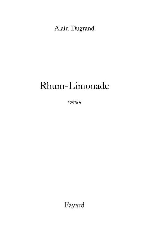 Cover image for book Rhum Limonade