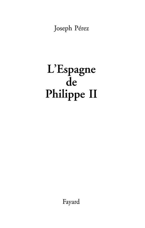 Cover image for book L'Espagne de Philippe II