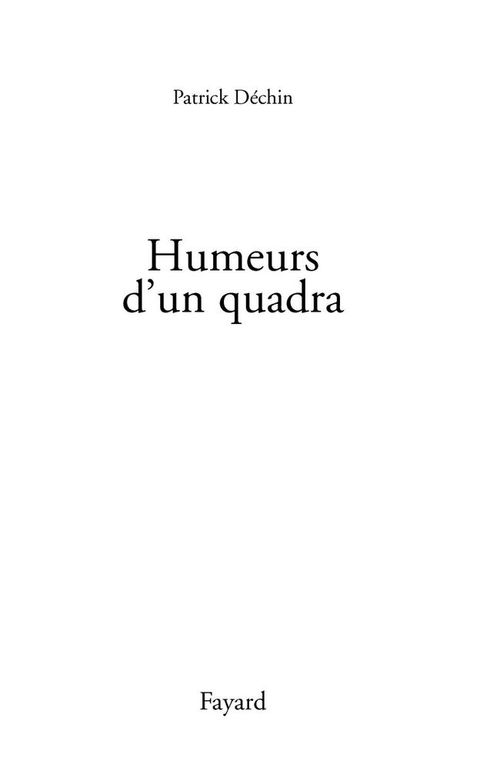 Cover image for book Humeurs d'un quadra