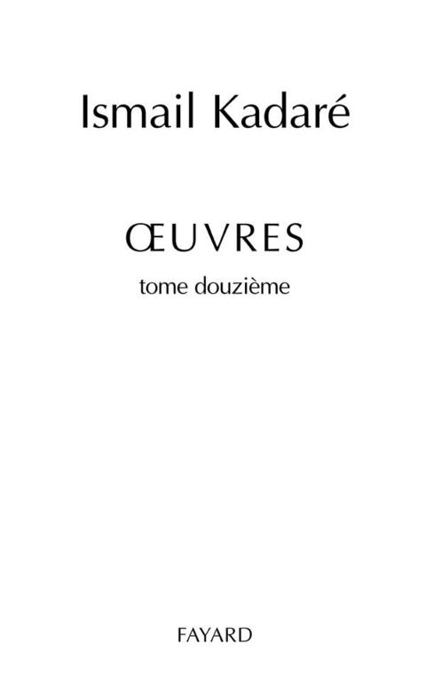 Cover image for book Oeuvres complètes, tome 12