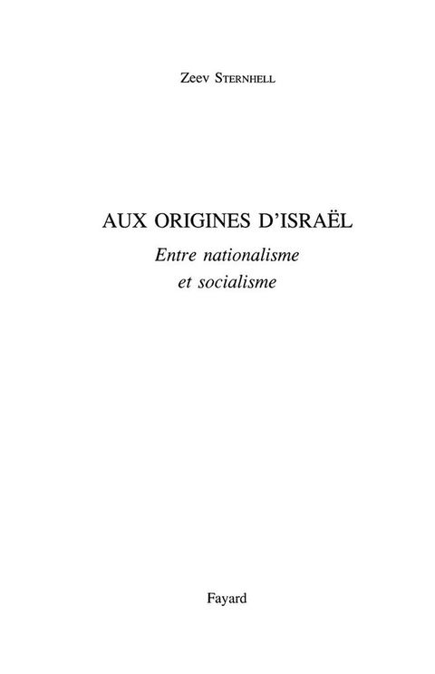 Cover image for book Aux origines d'Israël