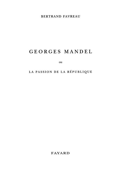 Cover image for book Georges Mandel