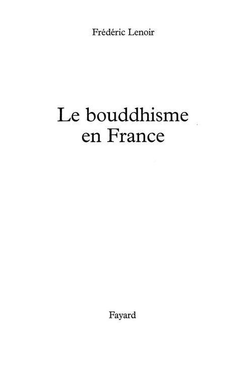 Cover image for book Le bouddhisme en France