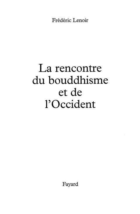 Cover image for book La rencontre du bouddhisme et de l'Occident