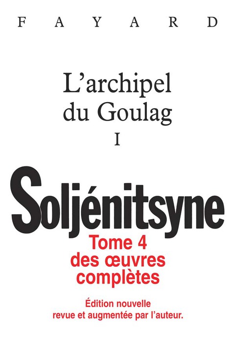 Cover image for book Oeuvres complètes tome 4 L'archipel du Goulag tome 1