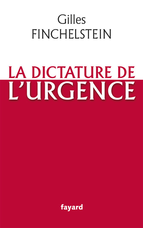 Cover image for book La dictature de l'urgence