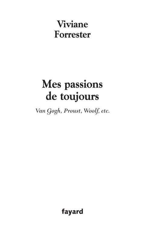Cover image for book Mes passions de toujours