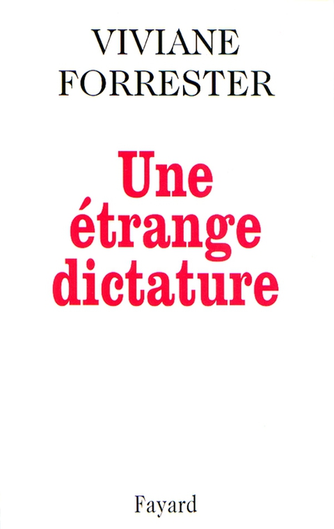 Cover image for book Une étrange dictature