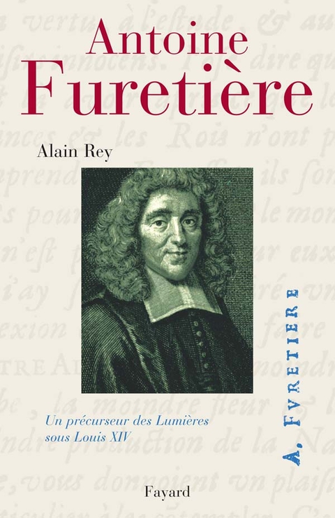 Cover image for book Antoine Furetière