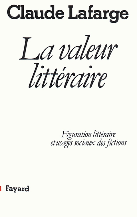 Cover image for book La Valeur littéraire