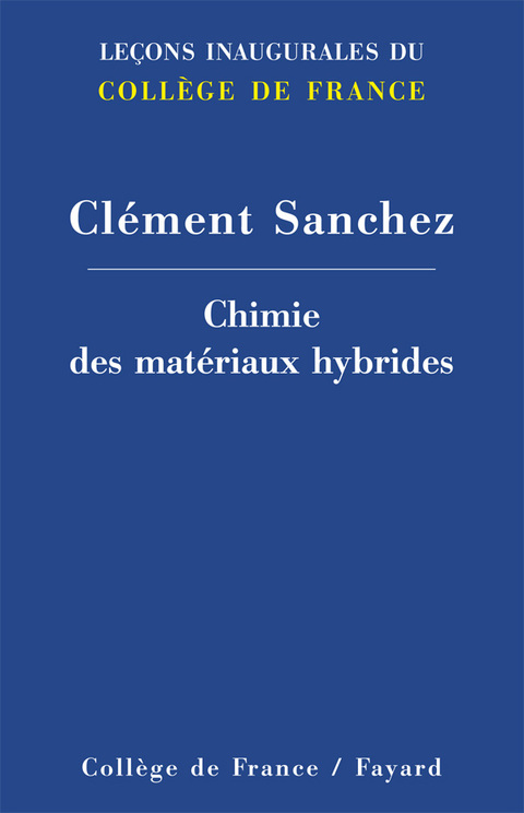 Cover image for book Chimie des matériaux hybrides
