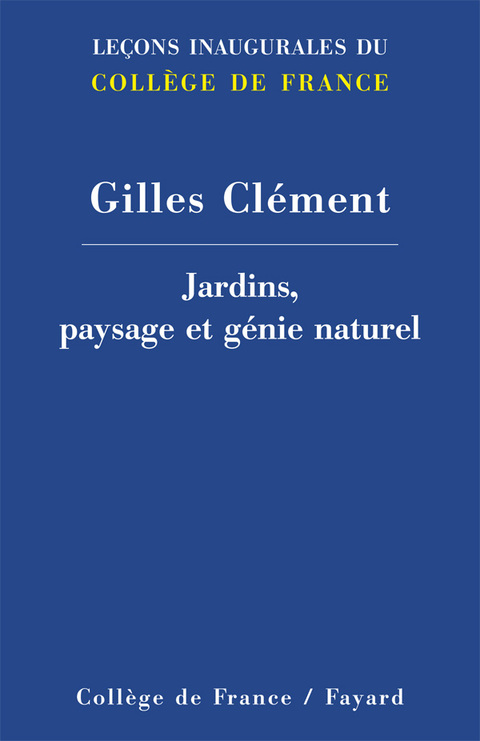 Cover image for book Jardins, paysage et génie naturel