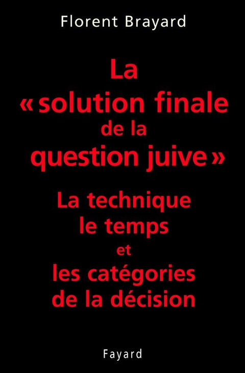 Cover image for book La «solution finale de la question juive»