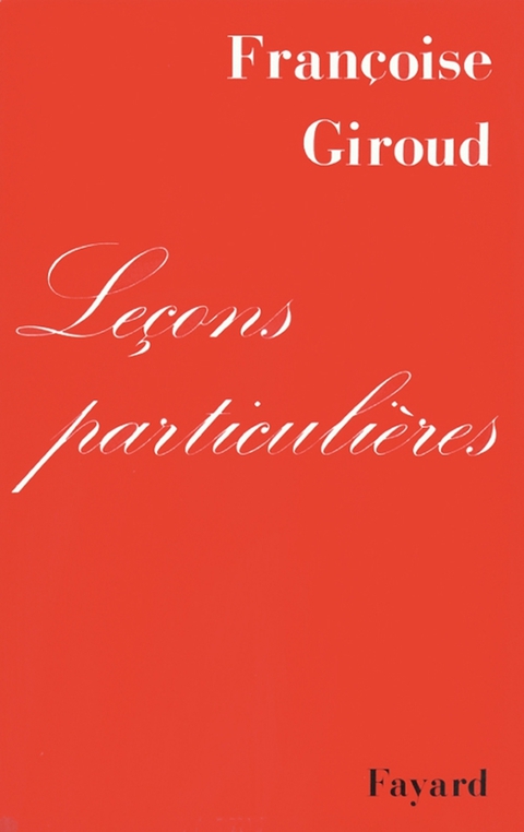 Cover image for book Leçons particulières
